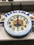 1950s PEPSI COLA NEON CLOCK BY THE ELECTRIC NEON CLOCK CO., CLEVELAND, OH,
