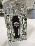 1995 SUPER BOWL XXIX COCA COLA BOTTLE ENCASED IN GLASS