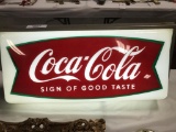 1950s HANOVER COCA COLA TABLE TOP LIGHT-UP SIGN - 24