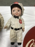 1950s BUDDY L COCA COLA DELIVERY DOLL - STAINED CLOTHES, MARKED EYE, HOLE I