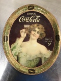 1907 COCA COLA SERVING TRAY - BENT EDGE AND SOME FADING