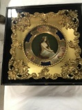 BEAUTIFUL VIENNA ART PLATE BY THE WESTERN COCA COLA BOTTLING CO WITH GILDED