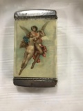 INGERSOLL CONSTRUCTION CO. ADVERTISING MATCH HOLDER, FIGURE EIGHT ROLLER CO