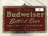 BUDWEISER REVERSE ON GLASS HANGING SIGN - 14