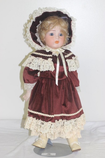 LARGE GERMAN BISQUE DOLL, 27" TALL