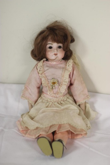 BISQUE DOLL, 13" TALL