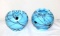(2) FENTON HANGING HEART PATTERN ROSE BOWLS, 3.5