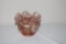 FENTON FLUTED TOP BOWL SIGNED BY THOMAS FENTON, HANDPAINTED BY J. DOWLER, #