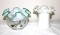 (2) PIECES FENTON: SMALL SILVER CREST VASE (4