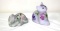 (2) PIECES FENTON: ARTIST SIGNED CAT, A. HARRIS AND ILLEGIBLE SIGNATURE ON
