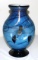 FENTON HANGING HEARTS ART GLASS VASE, BY DAVE FETTY, #46/250, 10.75