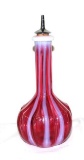 FENTON CRANBERRY OPALESCENT BARBER BOTTLE, 8.5