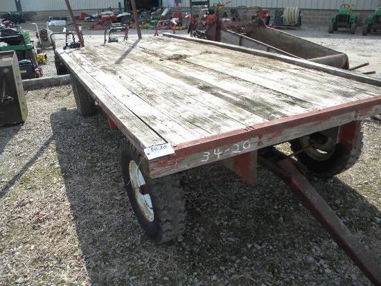 34-20: HAY WAGON, 14', WOODEN BED