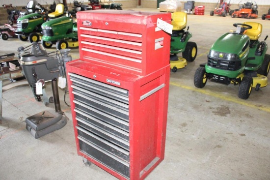 48-8: CRAFTSMAN FLOOR MODEL ROLLING TOOL CABINET WITH TOP BOX