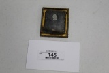 SIXTH-PLATE DAGUERREOTYPE OF WIDE-EYED YOUNG WOMAN, WITH TARNISH RING, ORIG