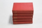 (5) 1906 JULES VERNE IN RED CLOTH BINDING, SCRIBNER'S, ILLUSTRATED