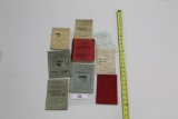 (6) INDIANAPOLIS SADDLERY POCKET CATLOGUES, (3) INDIANA BUGGY CO. POCKET CA