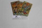 (4) ORIGINAL 1910 HALLOWEEN POSTCARDS