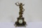 ANSONIA C. 1904 OYLMPIAN AND CHLORIS MANTLE CLOCK, 24H X 15.5W