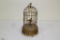 KEND GERMAN SINGING BIRD IN A CAGE W/FEATHERS, 11H