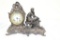 ANSONIA C. 1901 FIGURE CLOCK, TRILBY, 11H X 14W