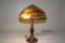 JEFFERSON TABLE LAMP W/PEBBLE FINISH, SIGNED, 22H X 16DIA