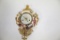 FINE CONTINENTAL (PROBABLY FRENCH) PORCELAIN & BRONZE HANGING WALL CLOCK, G