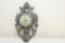 ANSONIA C. 1895 HANGING NOVELTY CLOCK & GLOBE, 8H (BOTTOM PIECE MISSING)