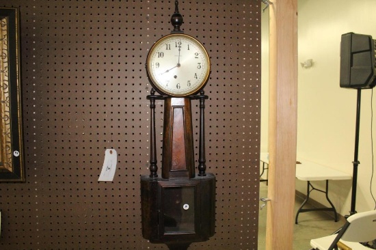 INGRAHAM NILE BANJO 8-DAY WALL CLOCK C. 1920-1930S, 35H X 10W