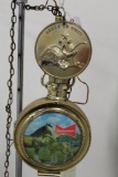 BUDWEISER POCKETWATCH SHAPED, DOUBLE SIDED ROTATING CLOCK, 12