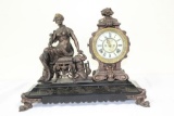 ANSONIA C. 1894 FIGURE CLOCK , OPERA, 16.25H X 21W
