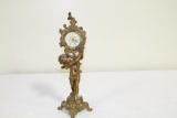 ANSONIA C. 1904 LILLIAN NOVELTY CLOCK, 13.5H (REATTACHED)