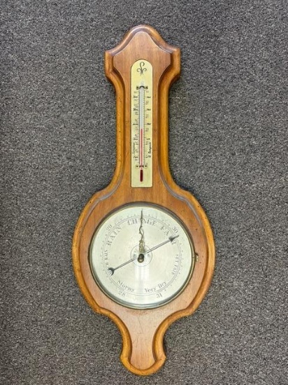 30" WALL-MOUNT WEATHER INDICATOR WITH THERMOMETER AND BAROMETER