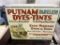 PUTNAM FADELESS DYES-TINTS CABINET, REAL NICE CONDITION, SMALL STRIP OF TAP