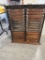 CORTICELLI 28-DRAWER SPOOL CABINET, UNUSUAL EMBOSSED SIDE PANELS, (TOP (4)