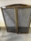 ARTS AND CRAFS FIREPLACE SET INCLUDING TOOLS, SCREEN AND ANDIRONS