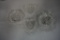 (4) CUT GLASS SERVING DISHES