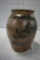 1-GALLON FLORAL DECORATED STONEWARE CROCK