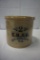 2-GALLON E.S.& B NEW BRIGHTON, PA STENCILED STONEWARE CROCK