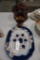 ROCKINGHAM COVERED CONTAINER, LUSTERWARE PITCHER, DECORATED IRONSTONE PLATT