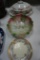(5) HANDPAINTED PLATES, DECORATED IRONSTONE TUREEN, HANDPAINTED FLORAL SERV