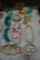 GLASS GRAPES, GLASS FRUIT PIECE, (4) VEGETABLE SERVING PCS., NIPPON SALTS,