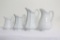 (4) IRONSTONE PITCHERS, 12