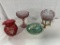 (4) PCS. FENTON INCLUDING RABBIT COVERED BOWL, BOWL ON STAND, COMPOTE AND H
