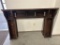 OAK FIREPLACE MANTLE, MISSING PANELS, 66