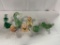 (7) PCS. FENTON ANIMALS, (5) ARE HAND-PAINTED AND ARTIST SIGNED