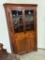 EARLY CHERRY & WALNUT FAIRFIELD, CO, OHIO-STYLE, 12 PANE, 2-DRW CORNER CUPB