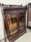 FINE CHERRY VICTORIAN STEPBACK BOOKCASE, ORIGINAL FINISH BUT LOST SMALL POR