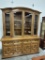 THOMASVILLE OAK 2-PC HUTCH, WITH METAL GRID DECORATION IN DOORS, 70