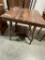 CHERRY VICTORIAN PARLOR TABLE, STAINS ON TOP, LACK OF FINISH, 26' x 26